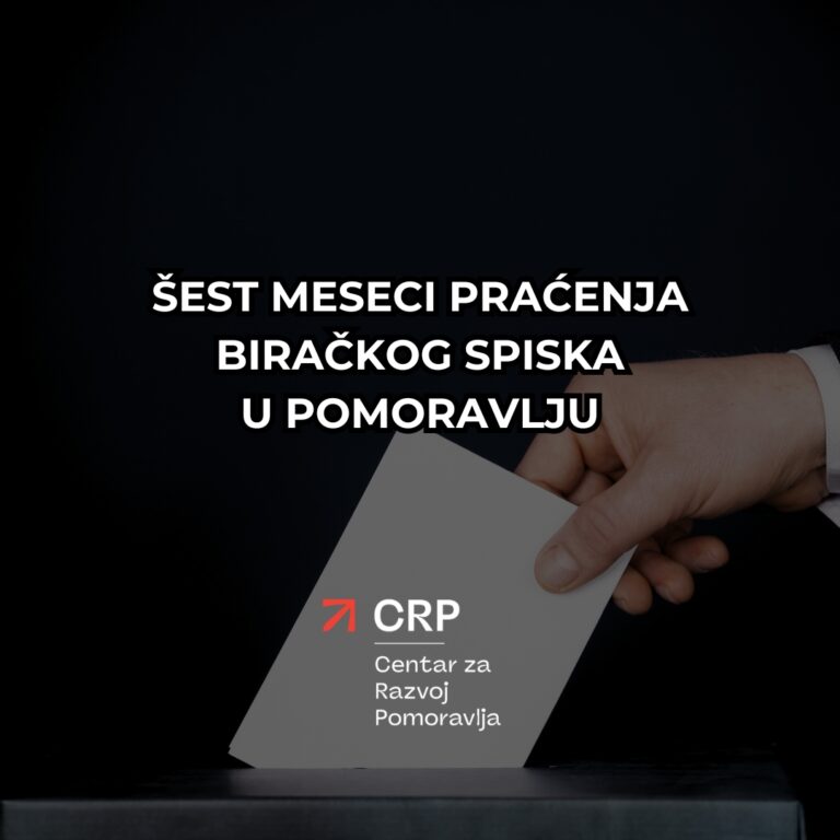 Šestomesečna analiza biračkog spiska u Pomoravskom okrugu